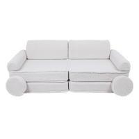 KINDERSOFA, Bearly, Weiß - Weiß, Textil (160/24/80cm) - MeowBaby