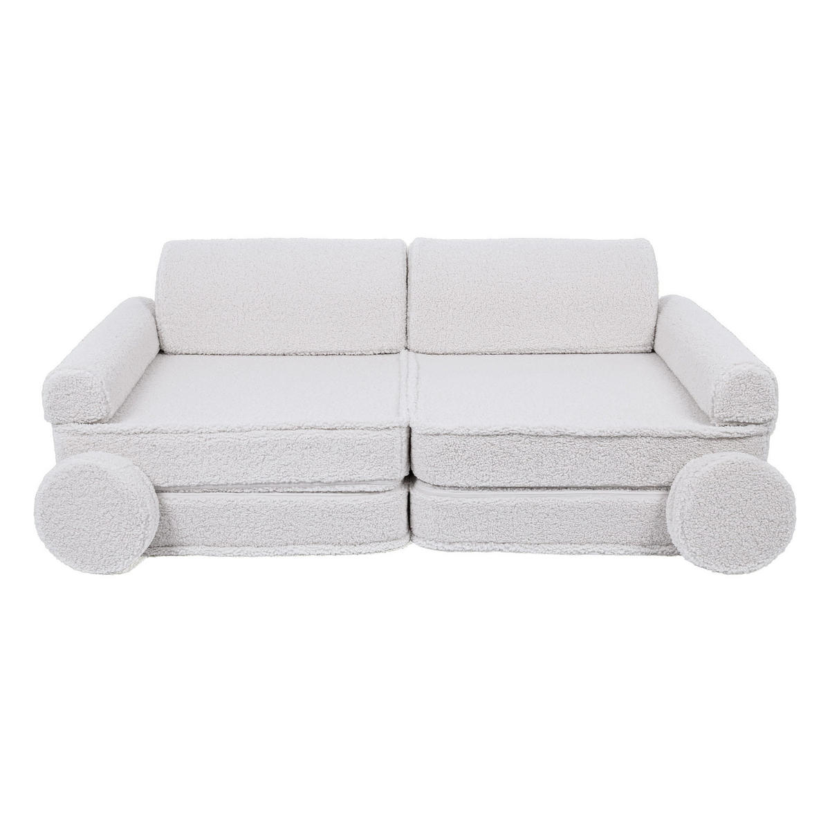 KINDERSOFA, Bearly, Weiß - Weiß, Textil (160/24/80cm) - MeowBaby
