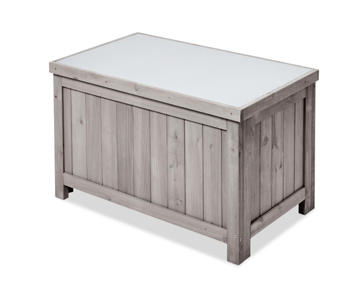 GARTENBOX HENRIETTE mit Klappdeckel 75*45*45 cm - Grau, Holz (75/45/45cm) - butenkist