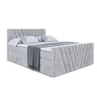 BOXSPRINGBETT ERNINA-Z KING - 120x200 - H3/H4 - Hellgrau - Hellgrau, Holzwerkstoff (120/200cm) - ALTDECOR