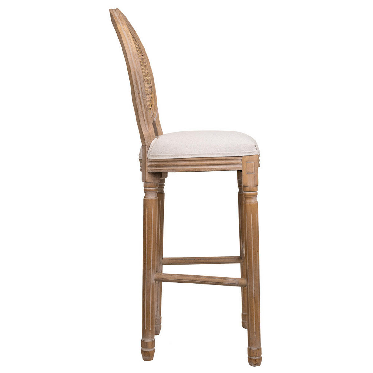 BARHOCKER aus Holz, 48x42x76cm - Beige, Naturmaterialien (48/121/42cm) - Wanderlust