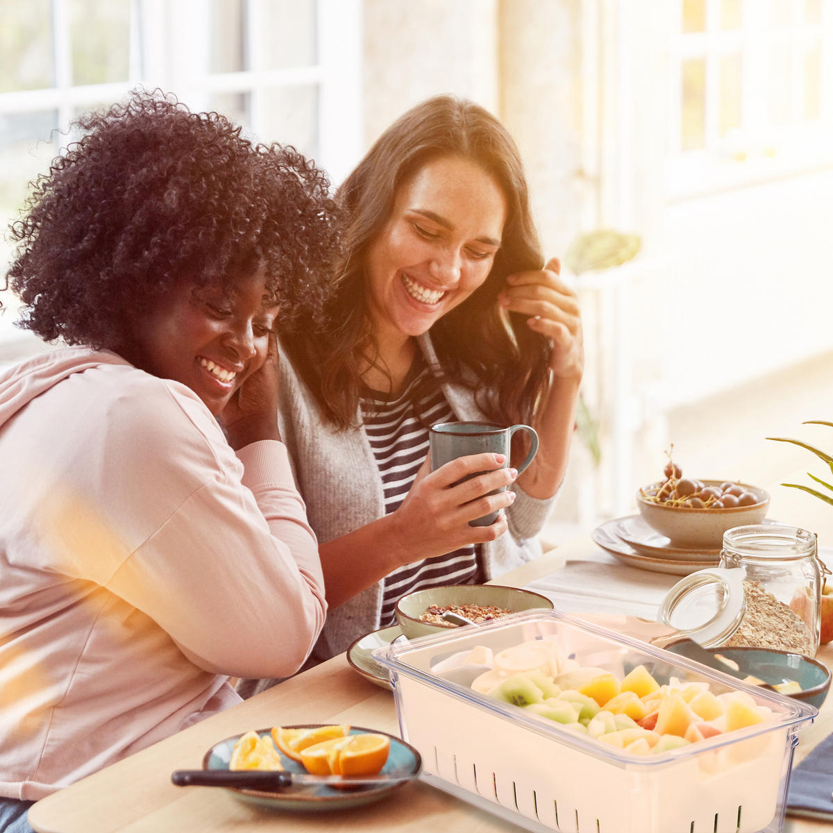 4XORGANIZÉR do chladničky - různobarevná, plast (32/10/17.5cm) - Relaxdays