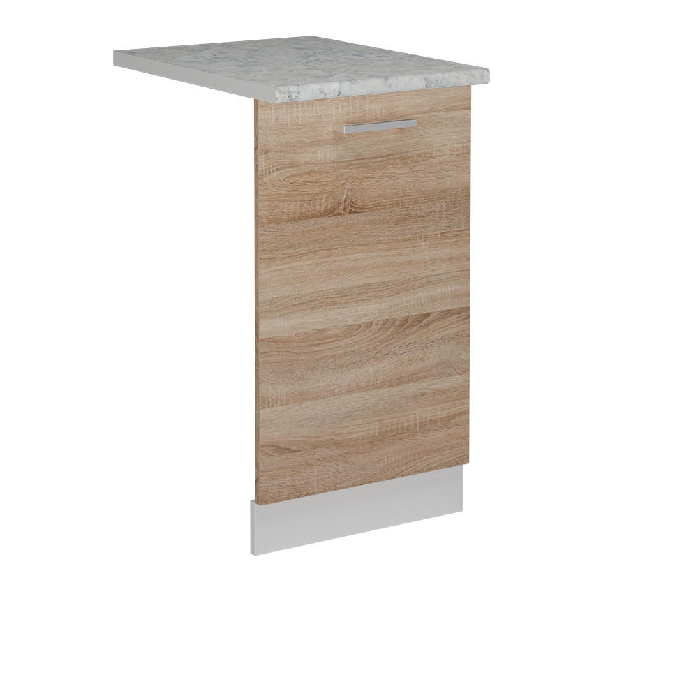 DISKMASKINENS FRONTPANEL R-Line Sonoma 45 cm , AP Marble Sonoma ek, Vit 81.8/45/60 cm