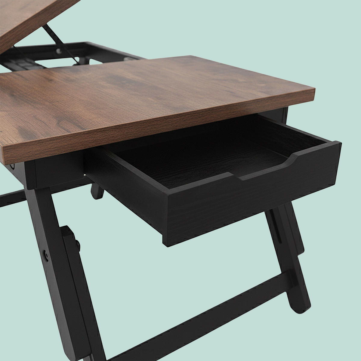 LAPTOPTISCH - Schwarz, Holz/Holzwerkstoff (35/70/19.5cm) - Relaxdays