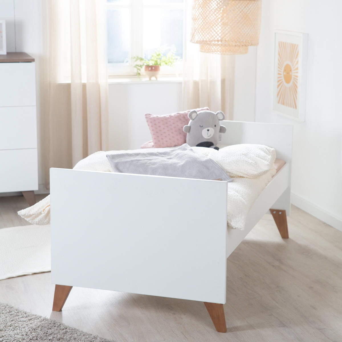 BABYZIMMERSET Ole 3-teilig - Weiß, Holzwerkstoff (118/190/52cm) - Roba
