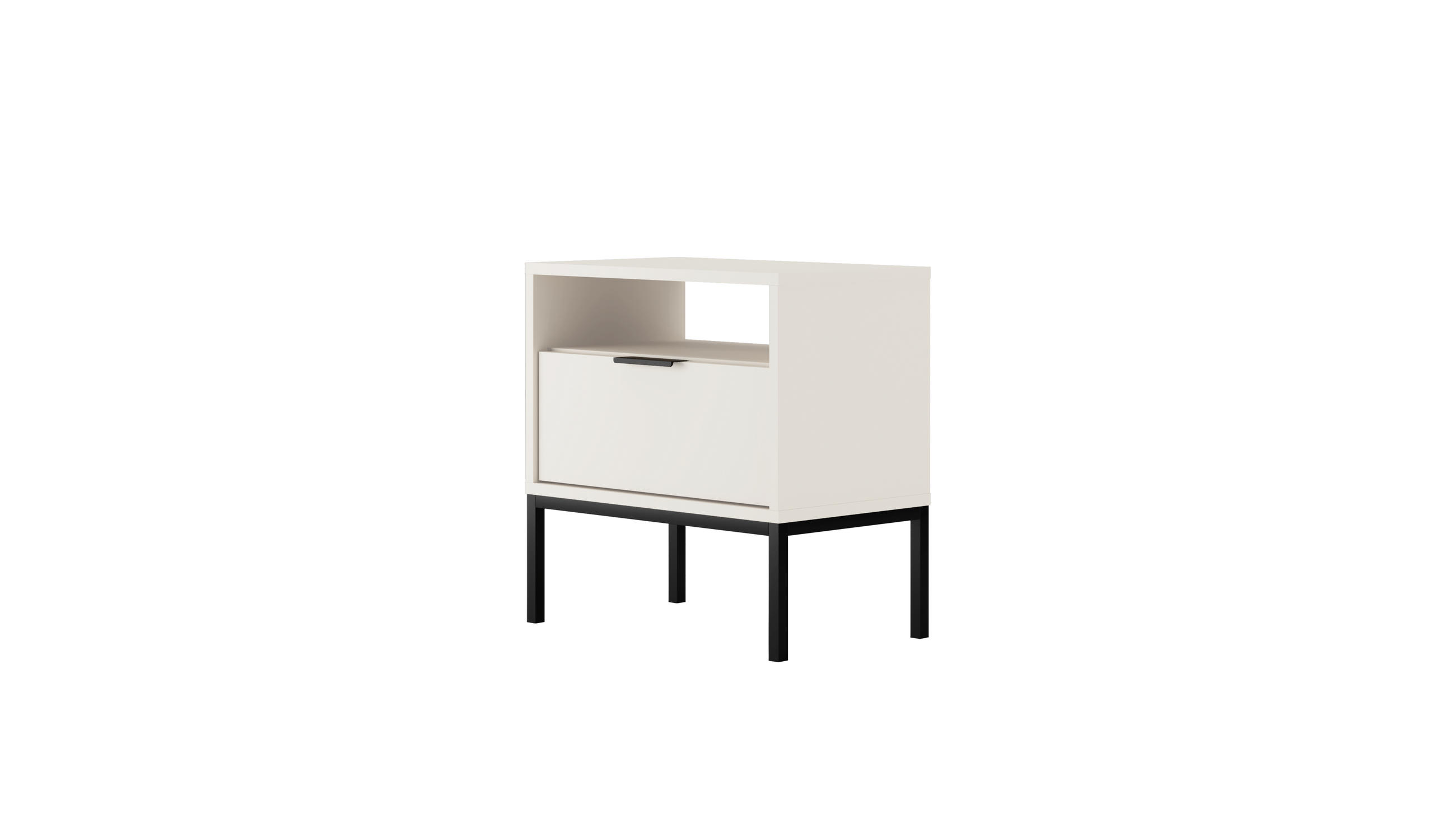 NACHTSCHRANK Austin 33/56,4/55 cm - Schwarz/Weiß, Holzwerkstoff (33/56/55cm) - Kocot Kids