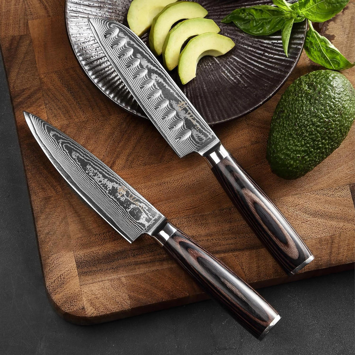 MESSERSET 2-TEILIG 12–13 cm - Braun, Holz/Metall - Wakoli