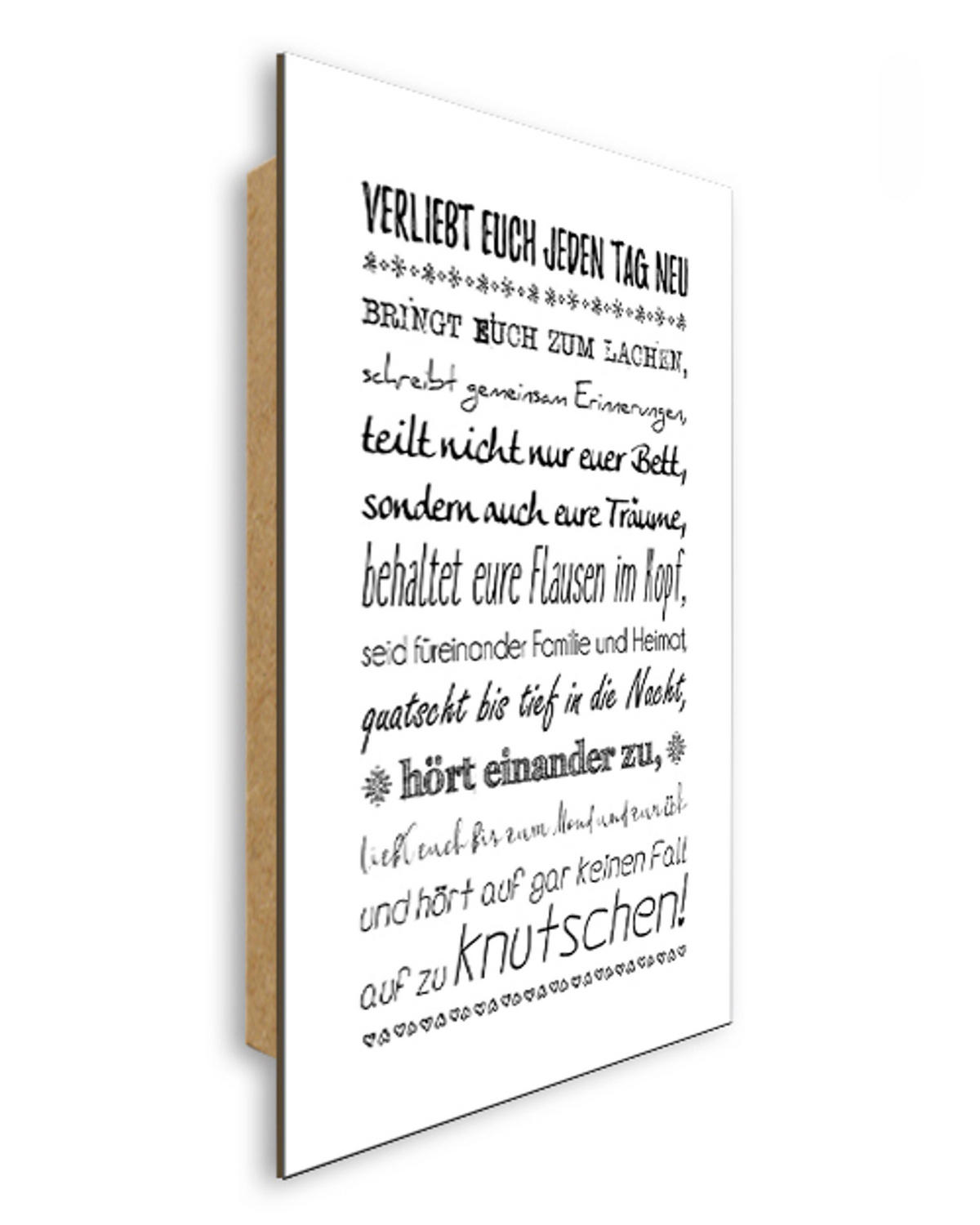 BILD 29x41 cm Bild Spruch Geschenk Hochzeit - Weiß, Holzwerkstoff (29/41/2cm) - artissimo