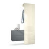 GARDEROBE Carlton Paneel in Creme Hochglanz - Creme, Holzwerkstoff (105/193/35cm) - Vladon
