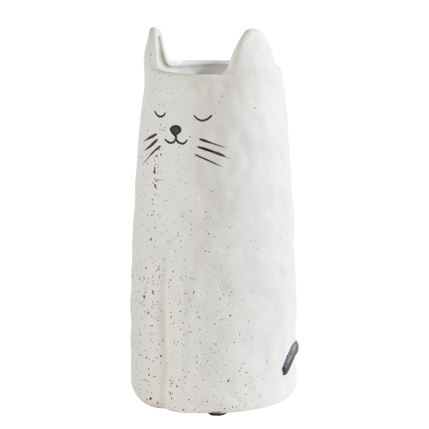 VASE Gato Katze 26 cm - Weiß, Keramik (26cm) - Butlers