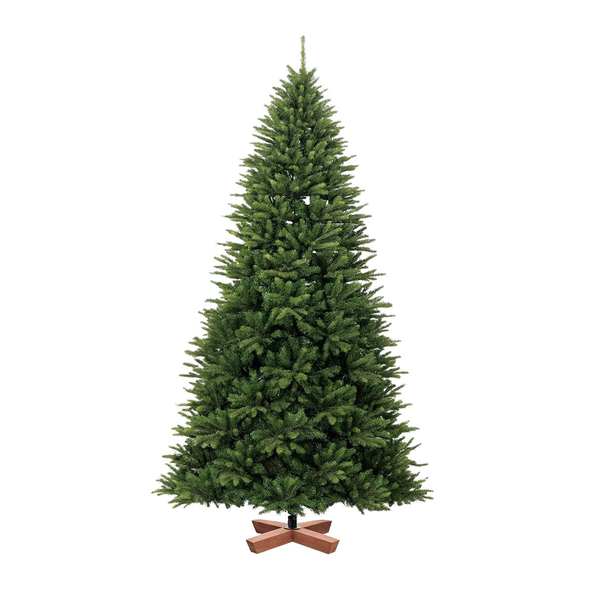 KUNST-WEIHNACHTSBAUM - Dunkelgrün, Holz/Kunststoff (210cm) - Relaxdays