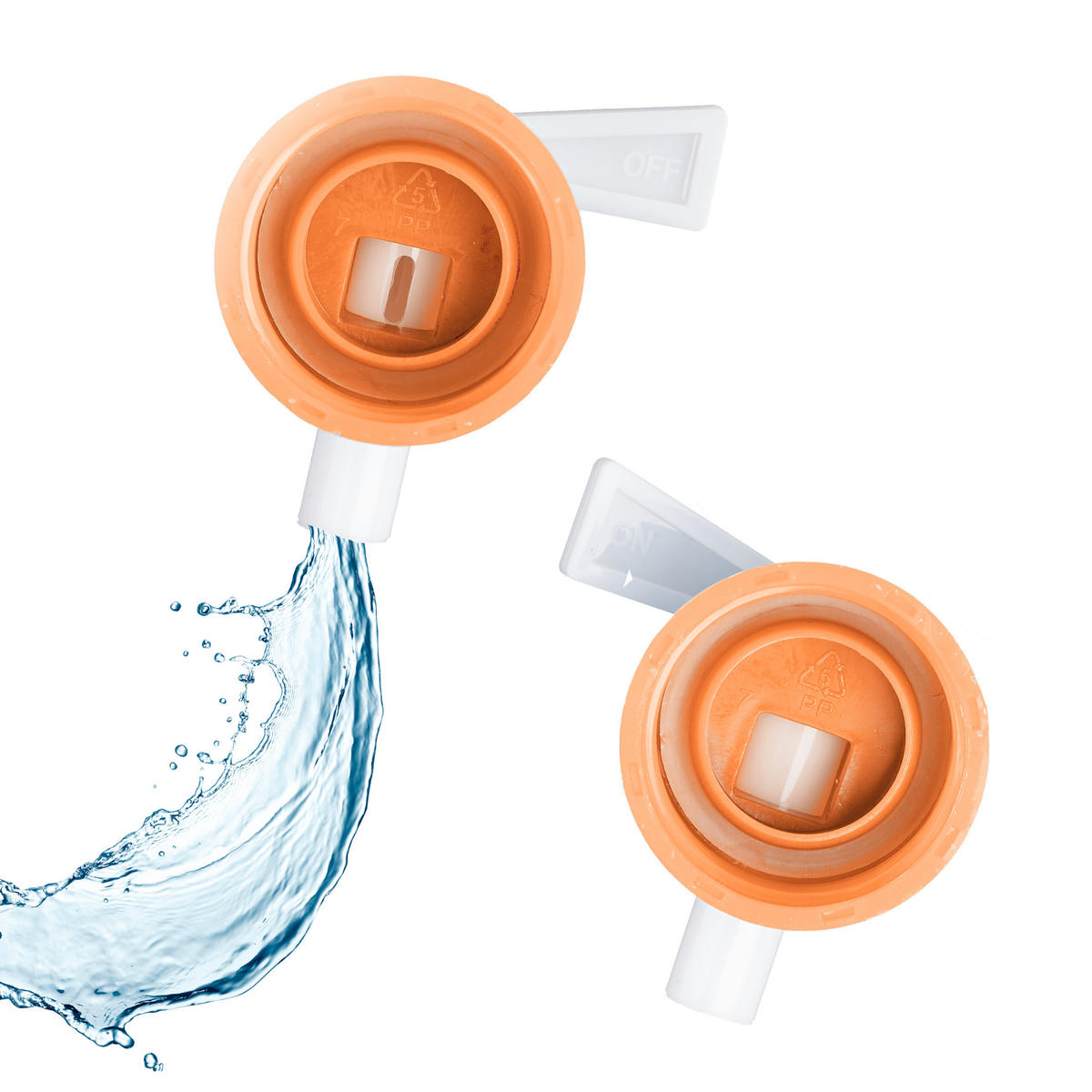 4XVODNÉ kanistre - priehľadné, textil/plast (5L) - Relaxdays