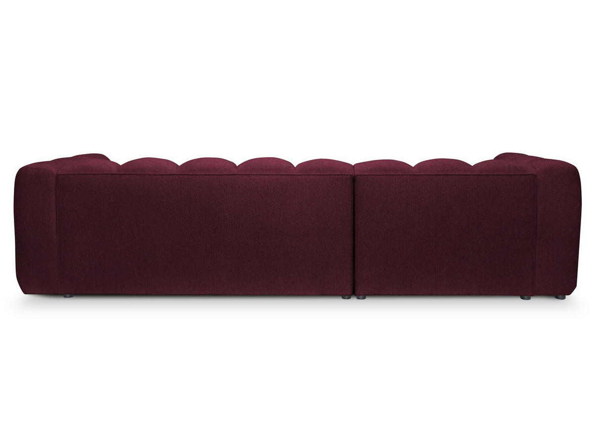 3-SITZER SOFA mit Schlaffunktion Strukturstoff Blau - Blau/Schwarz, Holzwerkstoff/Kunststoff (230/90/105cm) - LaMiaSofa