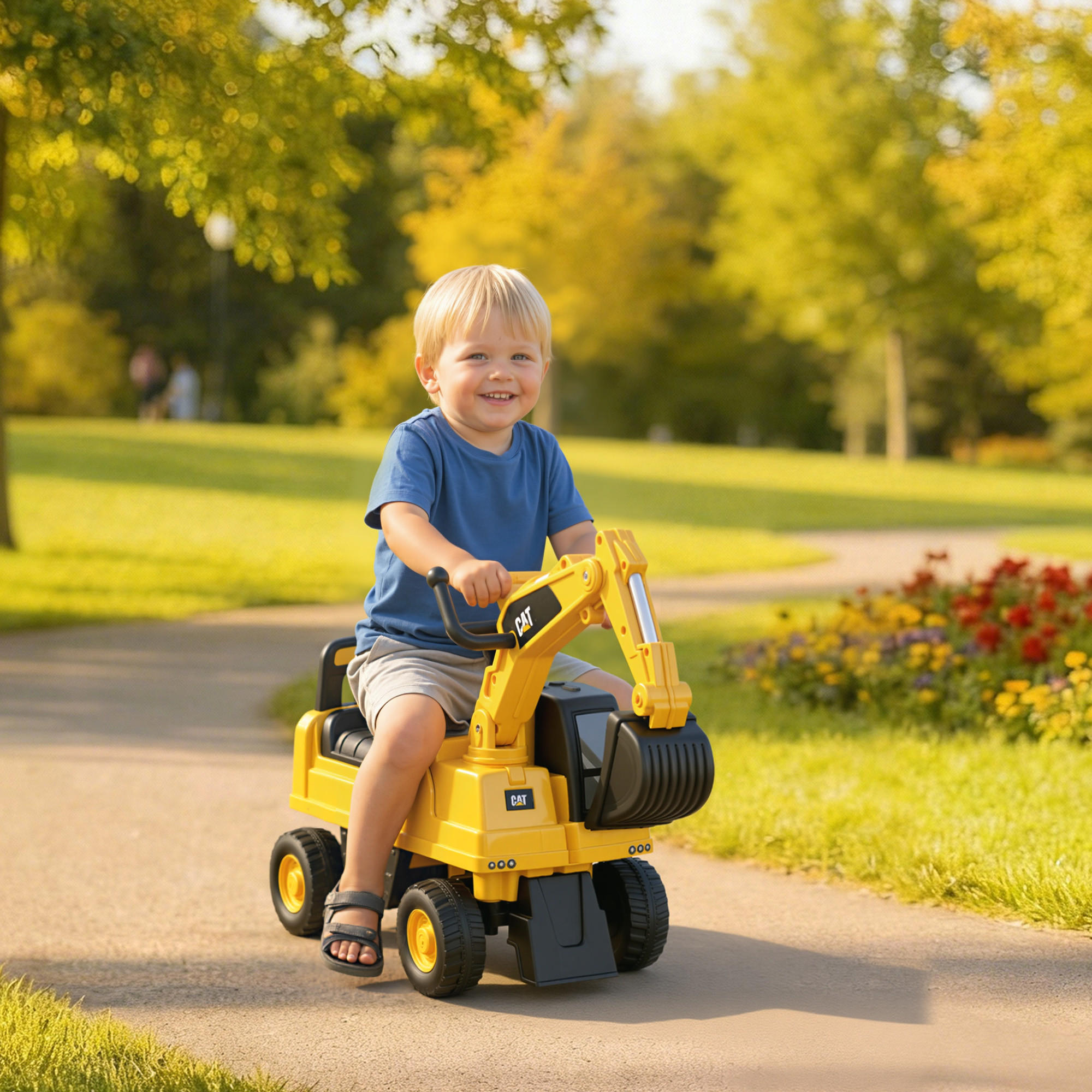 KINDER RUTSCHAUTO, Gelb, PP+ Metall - Gelb, Kunststoff (85/27.5/47.5cm) - HOMCOM