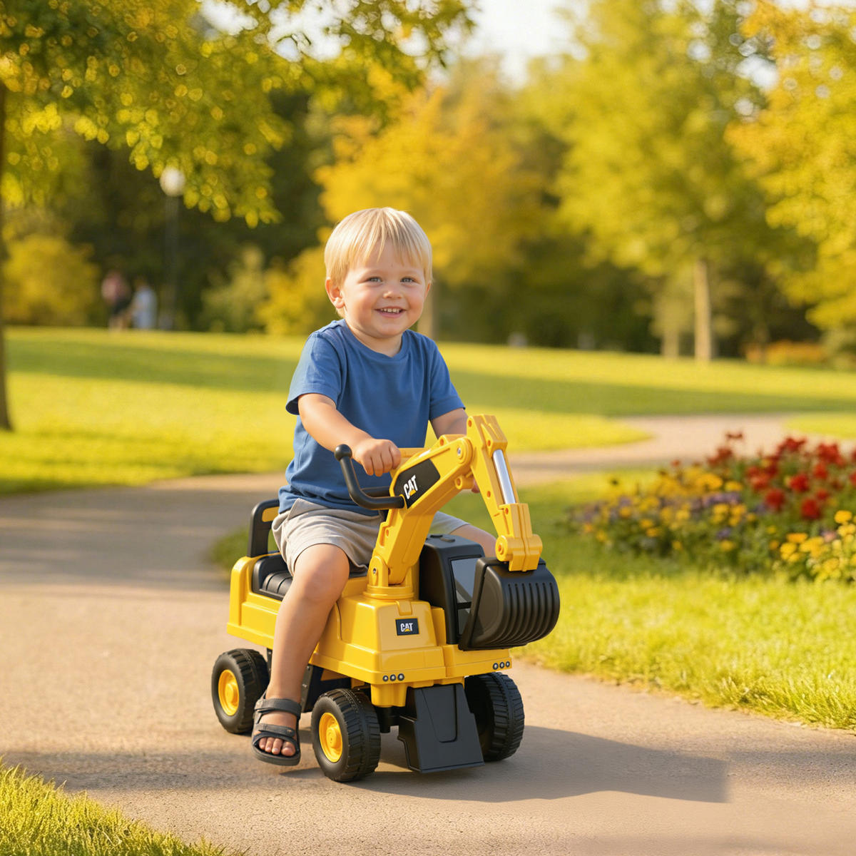 KINDER RUTSCHAUTO, Gelb, PP+ Metall - Gelb, Kunststoff (85/27.5/47.5cm) - HOMCOM