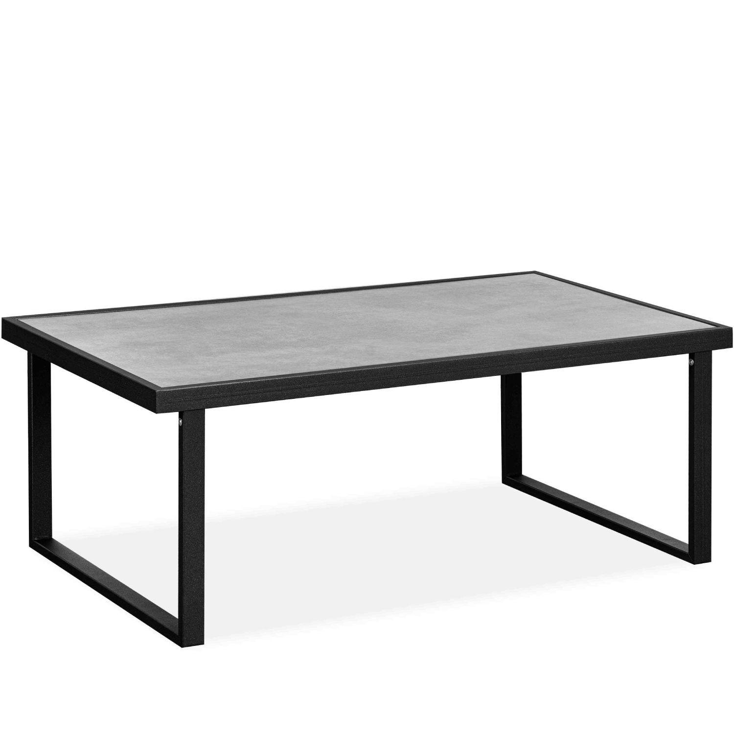 Konsimo® Gartentisch Schwarz 118x45x65 cm