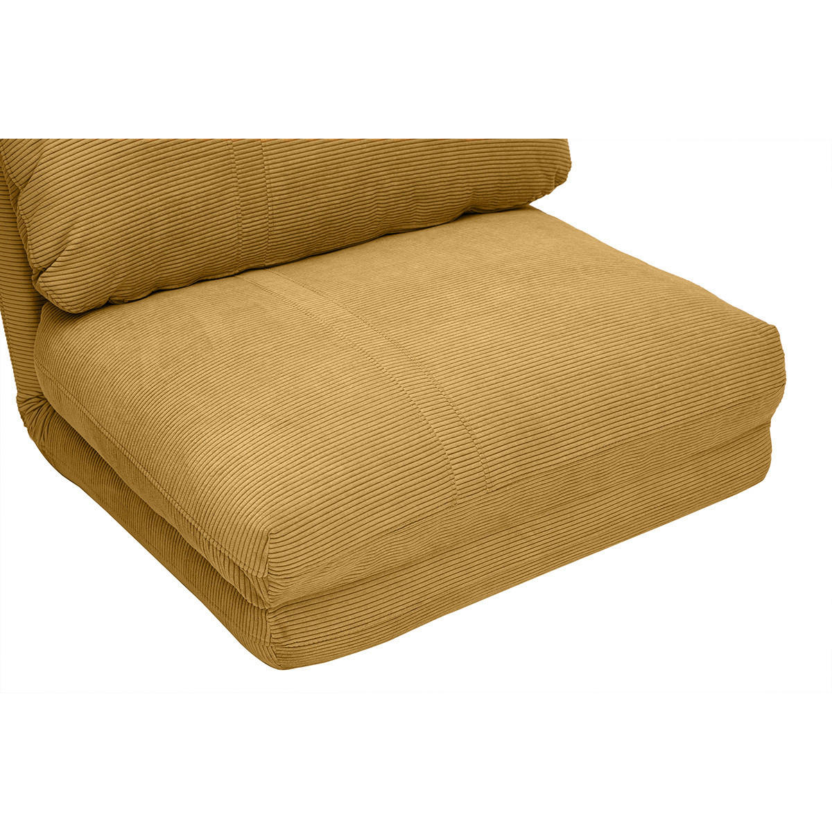 SCHLAFSESSEL 1-Sitzer Cord Currygelb SPENCER - Gelb, Textil (82/62/82cm) - Miliboo