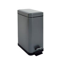 MÜLLEIMER STM10 10L Grau - Grau, Metall (16/39/34cm) - SVITA