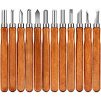 BOHRER – 12er-Set – Kohlenstoffstahl – für Holzschnitzerei und Bastelarbeiten - Braun, Metall (27/17/1.8cm) - DCA