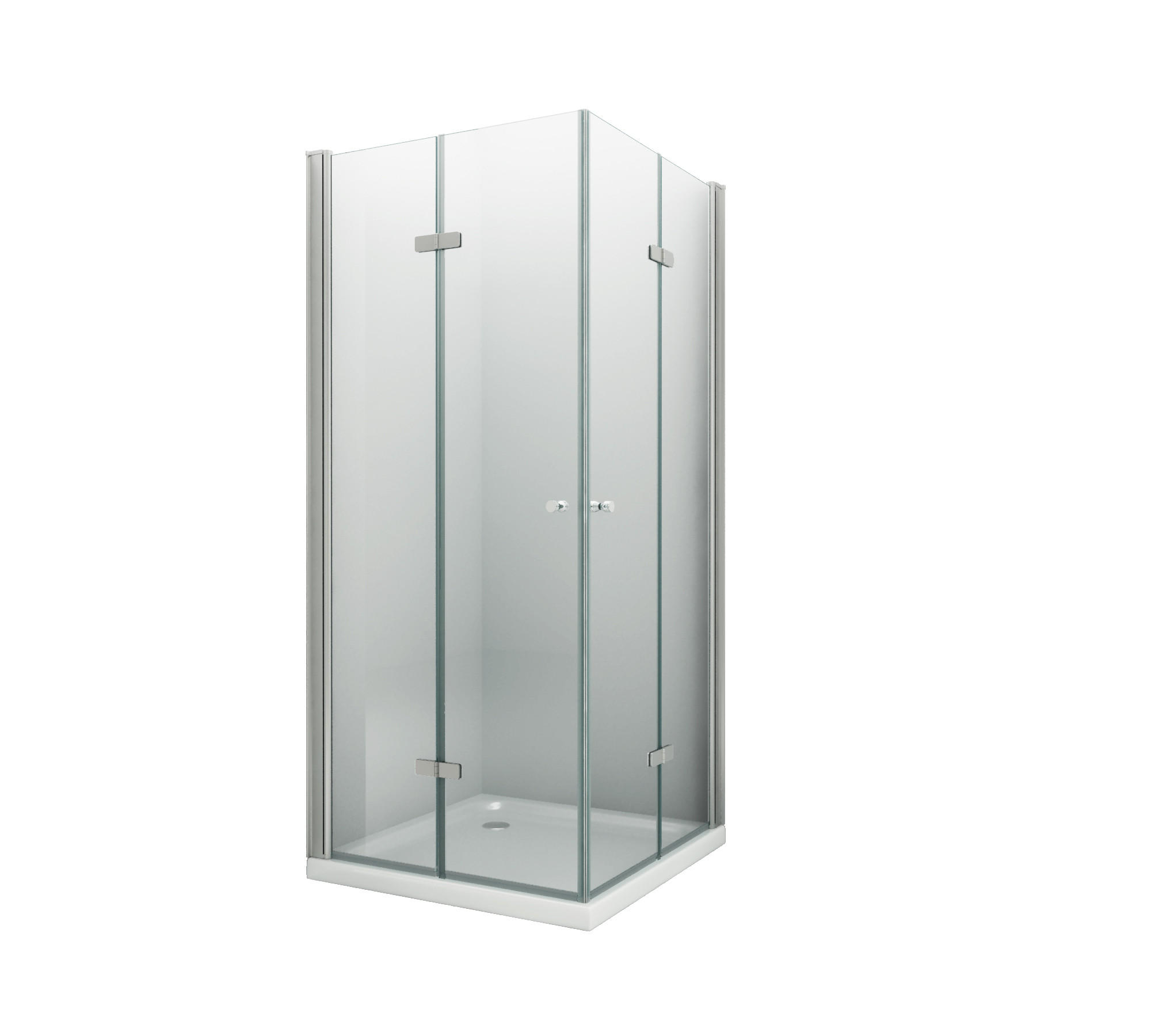 DUSCHKABINE CLAP Klar 90 x 75 x 195 cm 8 mm ESG - Klar, Glas (75/90/195cm) - Glasdeals