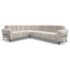 ECKSOFA Volare ohne Schlaffunktion Creme rechts - Creme/Schwarz, Textil/Metall (295/235cm) - Beautysofa