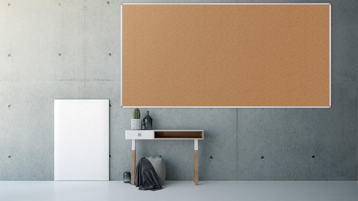 PINNWAND mit Alurahmen 240x120cm - Braun, Metall (240/120/1.6cm) - ALLboards