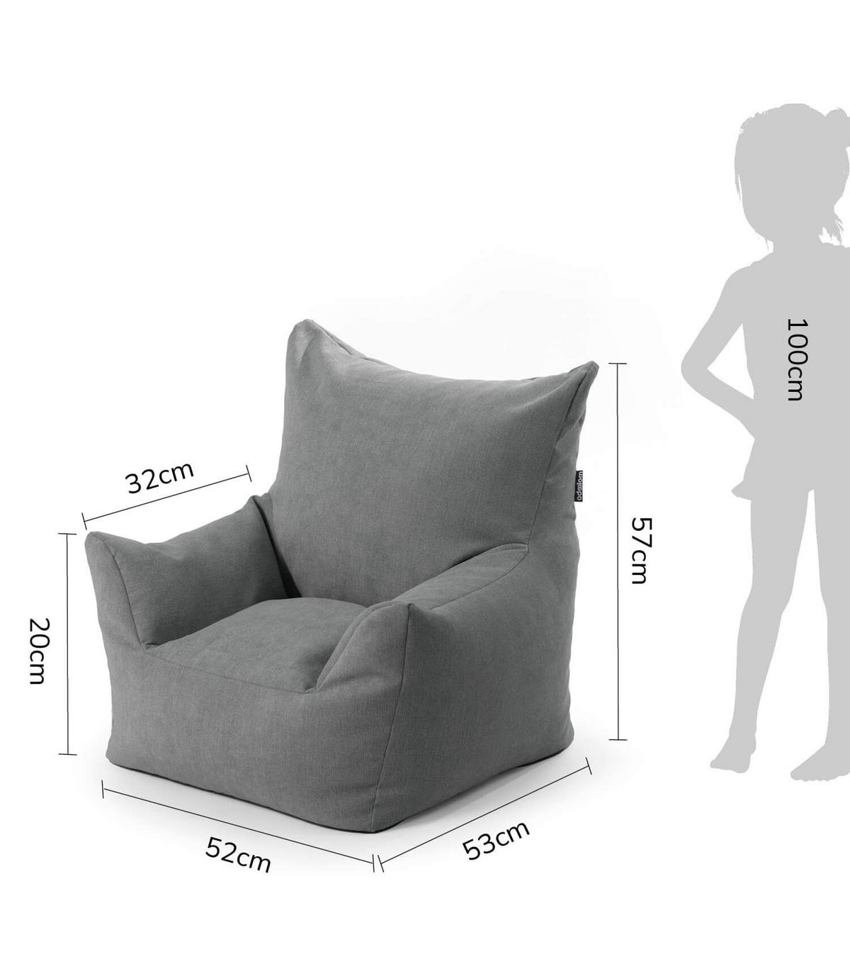 KINDERSESSEL Der Pausenheld - Anthrazit, Textil (52/57/53cm) - Mokebo