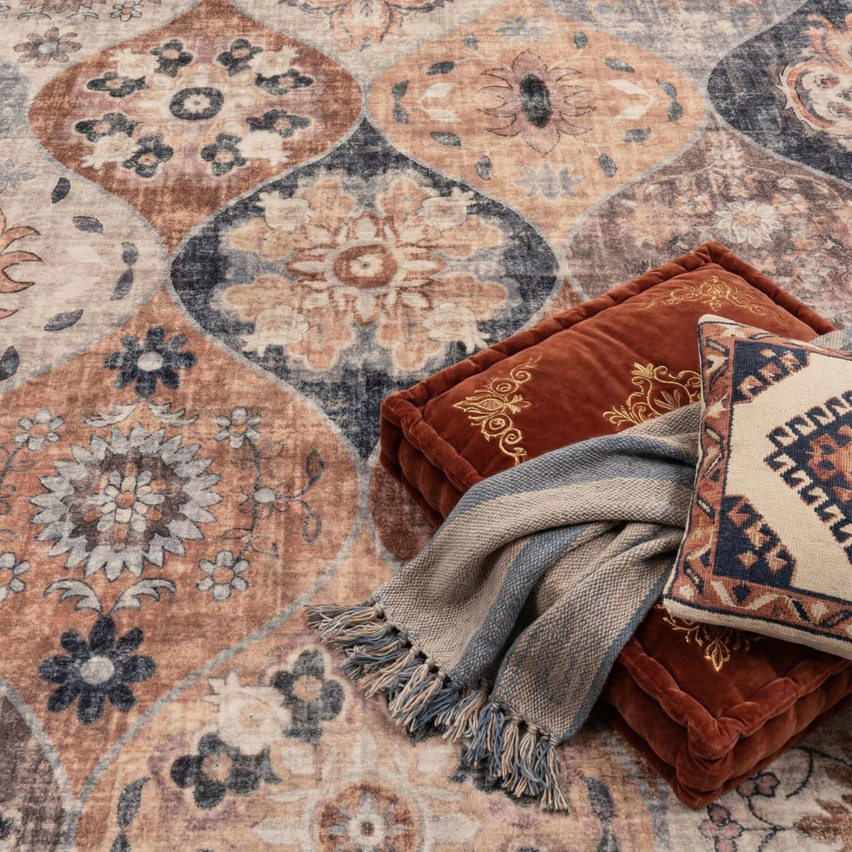 KURZFLOR-TEPPICH SEMER 421 BEIGE 200X280 - Beige, Textil (200/280cm) - Paco Home