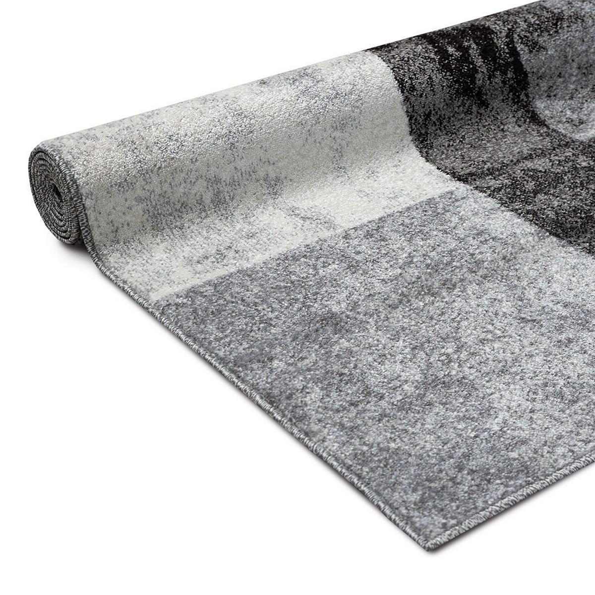 BETTUMRANDUNG Phönix abstraktes Design grau 1 x 67 x 340 cm, 2 x 67 x 140 cm Set 3-teilig - Grau, Kunststoff/Textil (67/620cm)