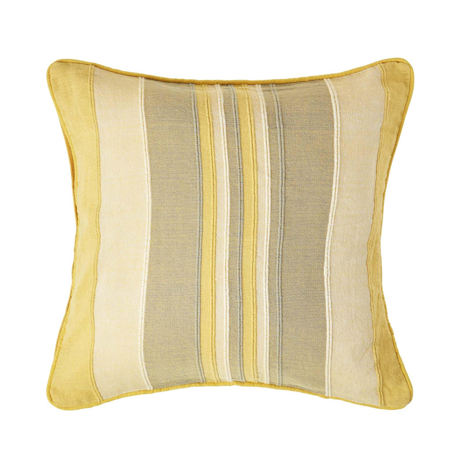 KISSENHÜLLE Morocco Stripe 60/60 cm, 100% Baumwolle - Gelb, Textil (60/60cm) - Homescapes