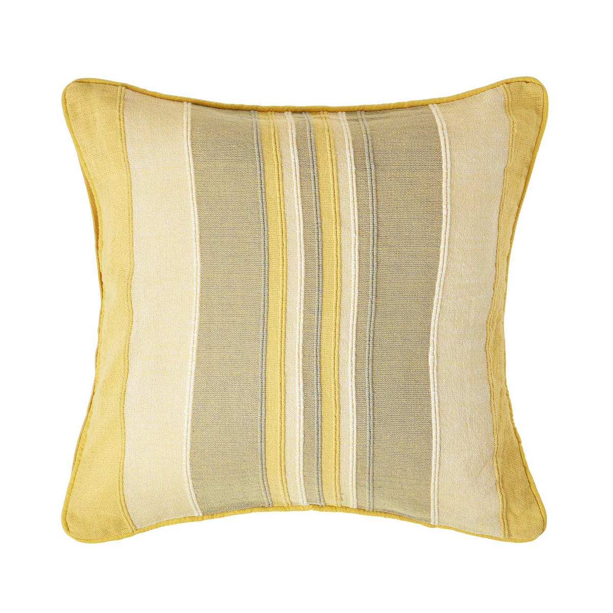 KISSENHÜLLE Morocco Stripe 60/60 cm, 100% Baumwolle - Gelb, Textil (60/60cm) - Homescapes