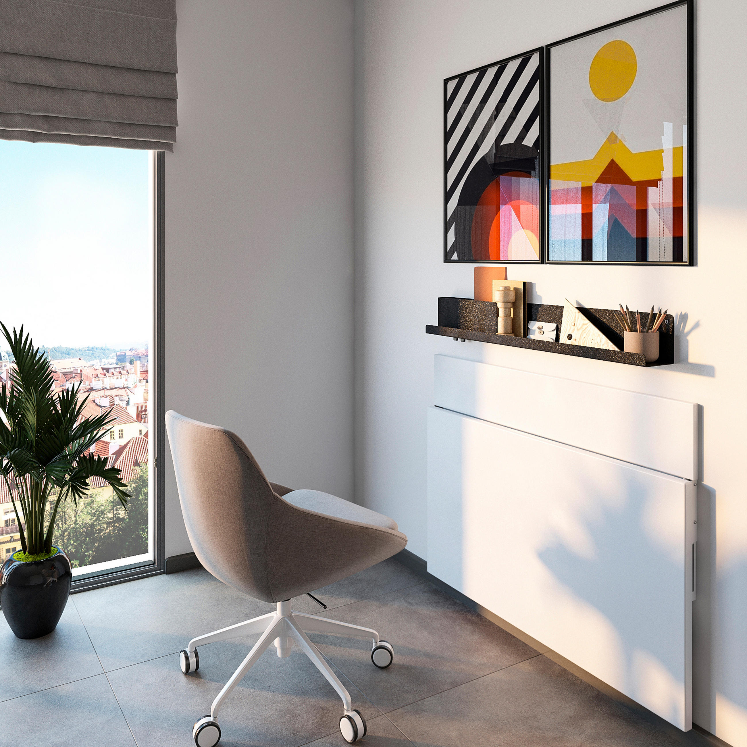 Thumbnail - Emuca Stützen, Weiß, Metall, 2x18x40.3 cm, Wohnzimmer, Regale, Wandregale