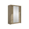 KLEIDERSCHRANK Miami II - Silberfarben/Sonoma Eiche, Holzwerkstoff/Kunststoff (120/200/58cm) - MIRJAN24