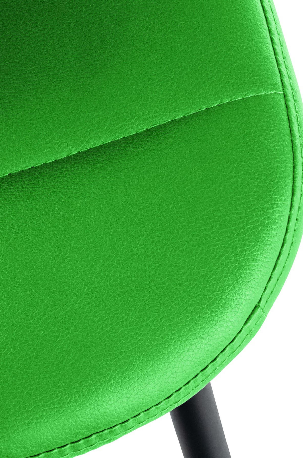 STUHL Lederlook grün - Schwarz/Grün, Textil/Metall (46/82/52cm) - CLP