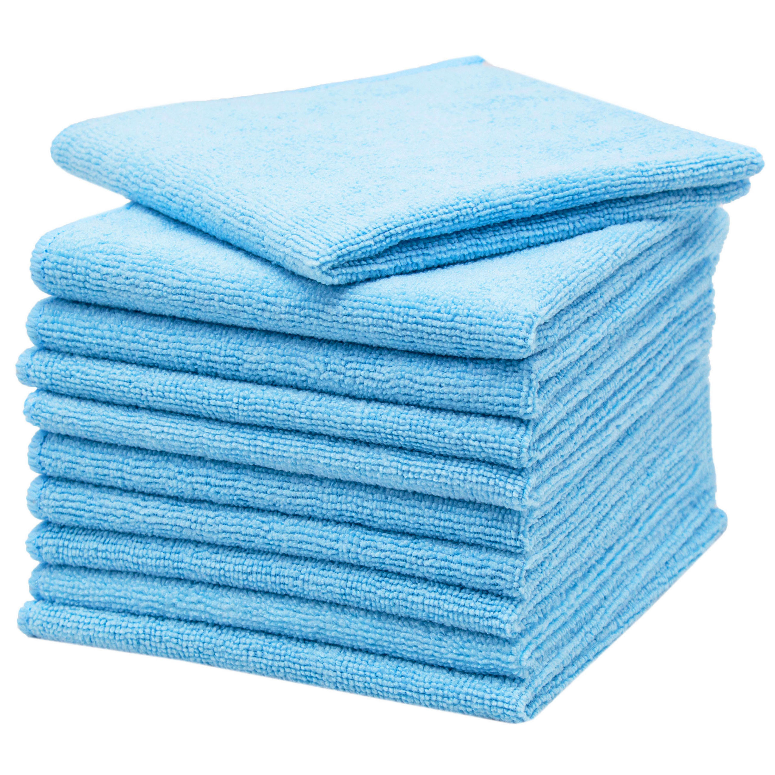 REINIGUNGSTÜCHER, 10er-Set, 40x40 cm, 80% Polyester, 20% Polyamid, Blau - Hellblau, Textil (40/40cm) - Zollner