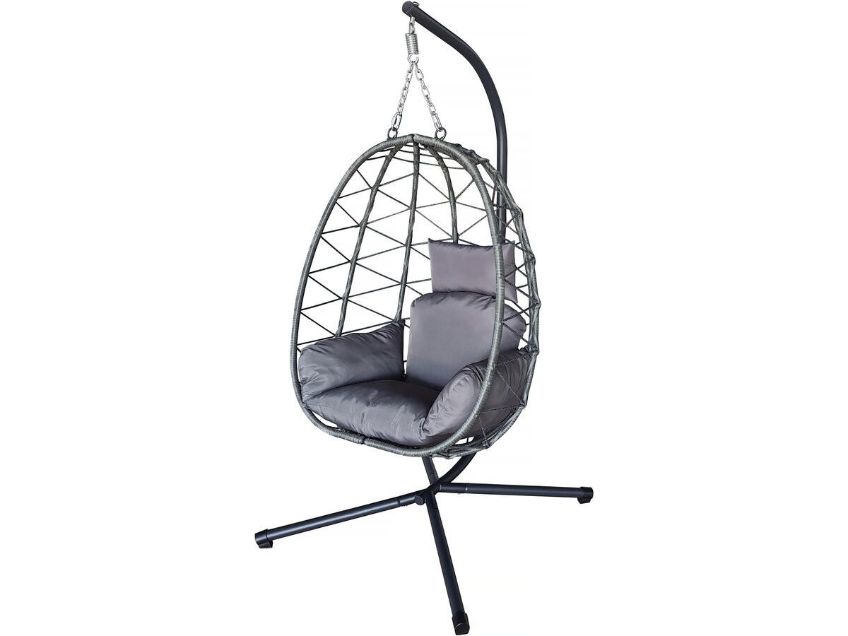 HÄNGESESSEL cosi Grau - Grau, Metall (92/194/99cm) - Habitat Garten
