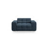 SOFA Kendal aus strukturiertem Stoff marineblau 2 Sitzplätze - Blau, Textil (156/79/103cm) - Micadoni