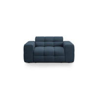 SOFA Kendal aus strukturiertem Stoff marineblau 2 Sitzplätze - Blau, Textil (156/79/103cm) - Micadoni