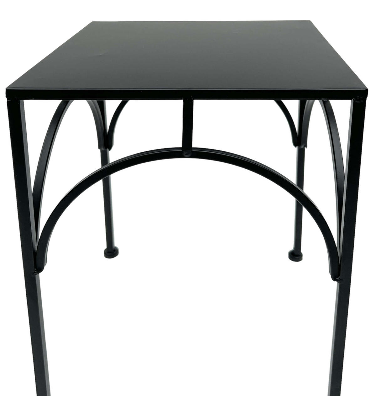BLUMENHOCKER Metall Schwarz Eckig 38 cm - Schwarz, Metall (28/38/28cm) - DanDiBo