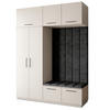 GARDEROBENSCHRANK REMA 180/240/60 cm Modern Kaschmir - Kaschmir/Schwarz, Holzwerkstoff (180/240/60cm) - MASSENO