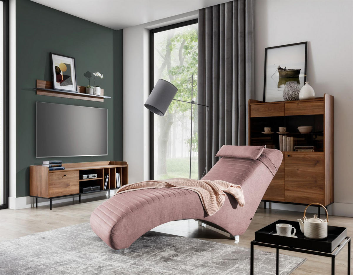 RELAXLIEGE Abramo In Lisbon - Rosa, Holzwerkstoff/Textil (73/80/170cm) - Fun Möbel