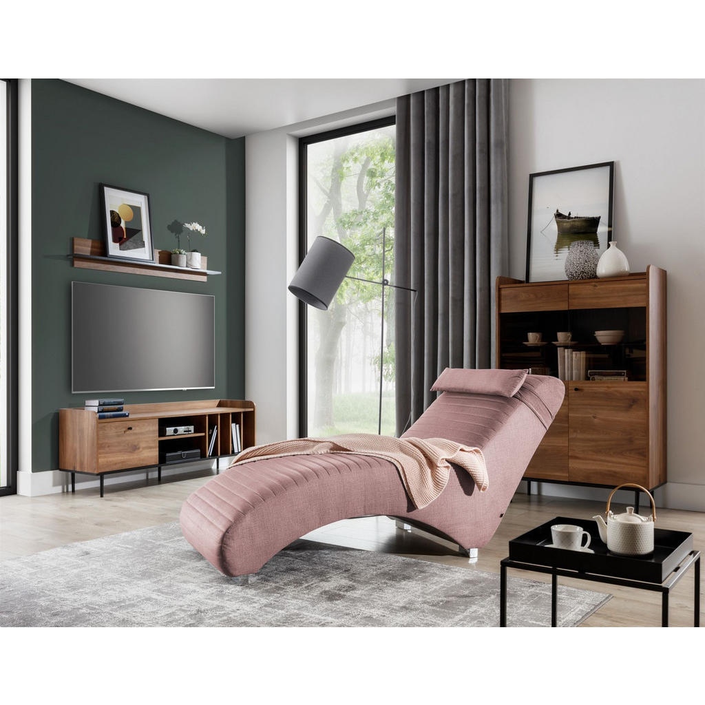 Thumbnail - Fun Möbel Relaxliege, Rosa, Textil, Ottomane links, 73x80x170 cm, Wohnzimmer, Sessel, Relaxliegen