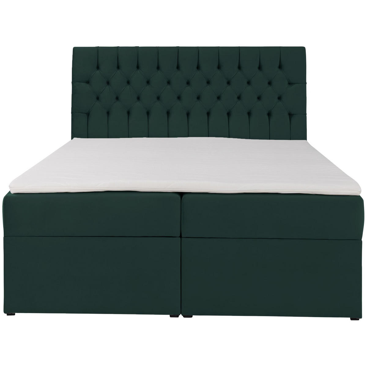 BOXBETT Daissy Flaschengrün Samt 160x200 cm - Grün, Textil (160/200cm) - Selsey