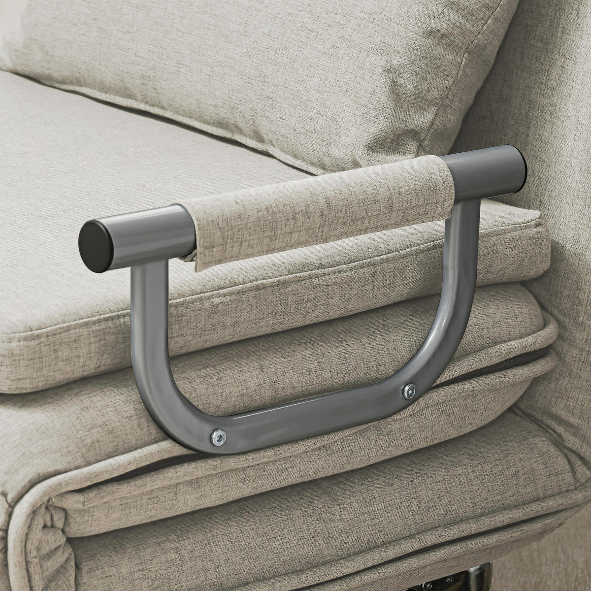 SCHLAFSESSEL, 3 in 1 Klappsessel mit verstellbarer Rückenlehne, Grau - Grau, Metall (72/83/78cm) - HOMCOM