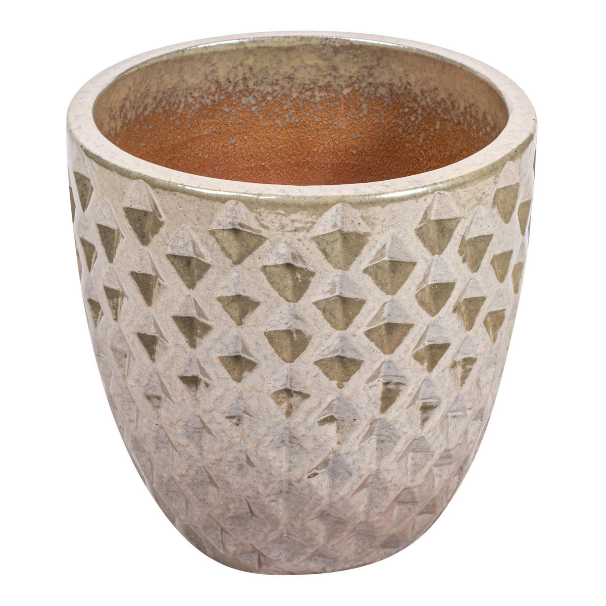 TOPF Mindy Weiß 44/44/42cm 4er-Set - Weiß, Keramik (42cm) - PTMD Collection