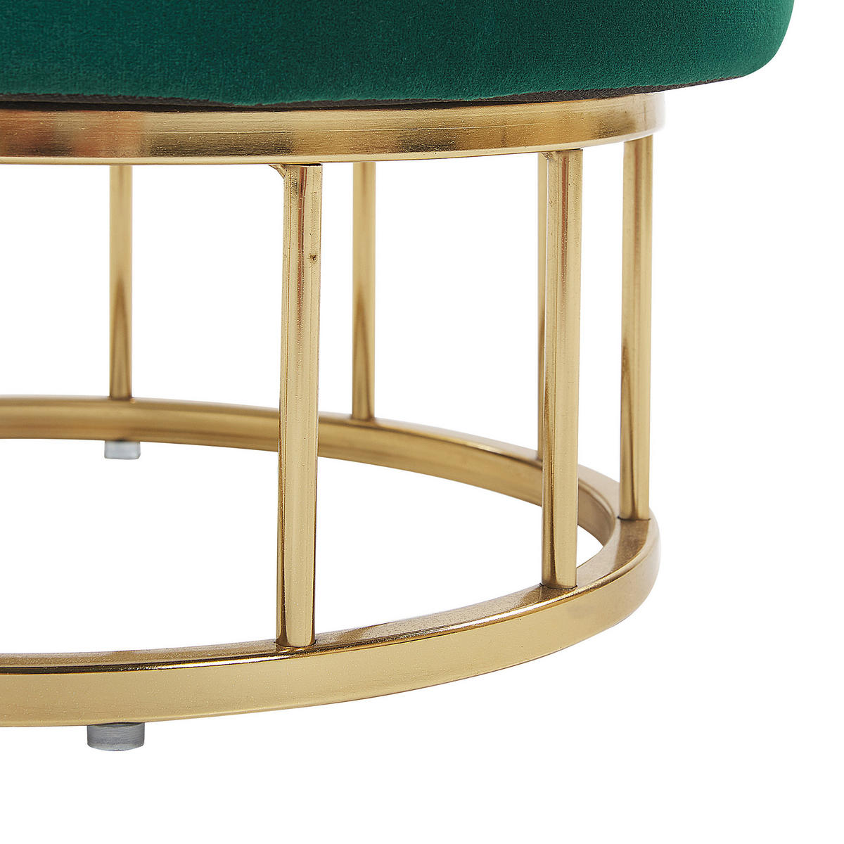 HOCKER Elgin 37/37/42 cm - Grün, Textil (37/42/37cm) - Beliani