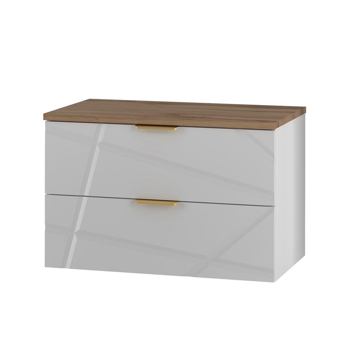 WASCHTISCHUNTERSCHRANK 80.6cm Aurora Weiß - Weiß, Holzwerkstoff (80.6/52.2/46.5cm) - Petits-meubles