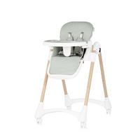 HOCHSTUHL Candy Shop hellgrün 4 Räder, verstellbare Fußstütze, faltbar, Sicherheitsgurt, Tablett - Grün, Metall (49/96/83cm) - Chipolino
