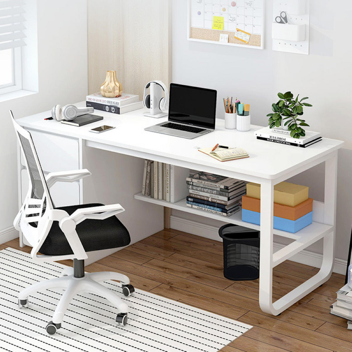 SCHREIBTISCH weiß 100/50/73,5 cm - Weiß, Textil (100/50/73.5cm) - MUVU