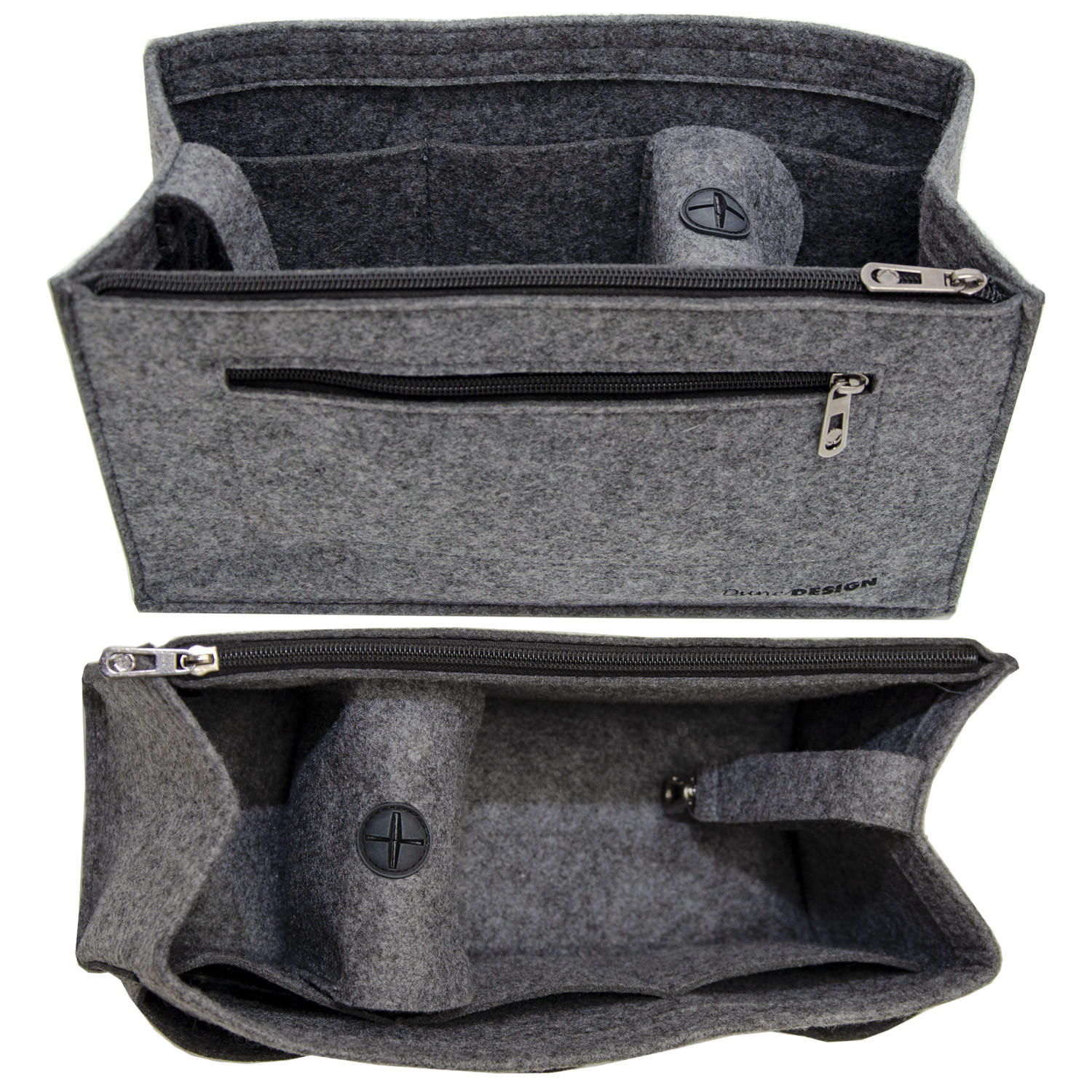 TASCHENORGANIZER XL, 36x12x22 cm, aus Filz, Grau - Grau, Kunststoff (36/12/22cm) - Dunedesign